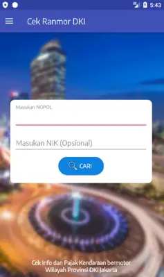 Cek Ranmor DKI Jakarta android App screenshot 0